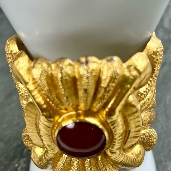 Vintage Signed Taki 975 High Purity Silver Gold Cuff Bracelet - Picture 9 of 12